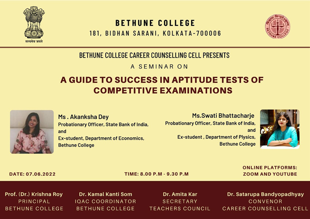 Seminar Organised by Bethune College Carrer Counselling Cell